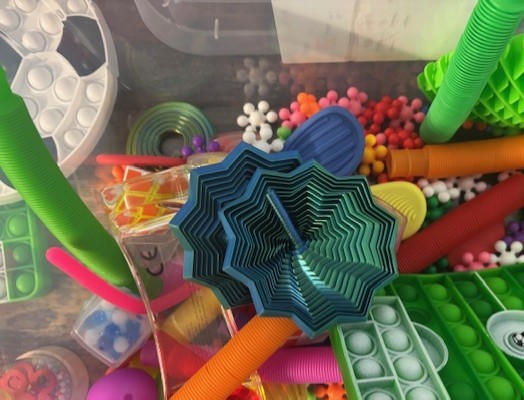 Example of sensory items at the Sensory Hub at Roe Lane Playing Fields